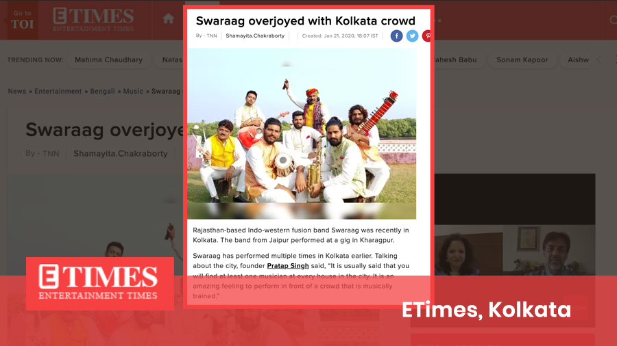 Interview| Swaraag overjoyed with Kolkata crowd| Times of India image