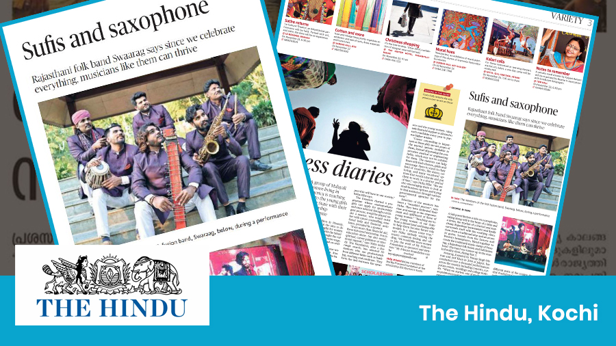 Hindu Coverage| Sufi and Saxophone| Swaraag Interview image